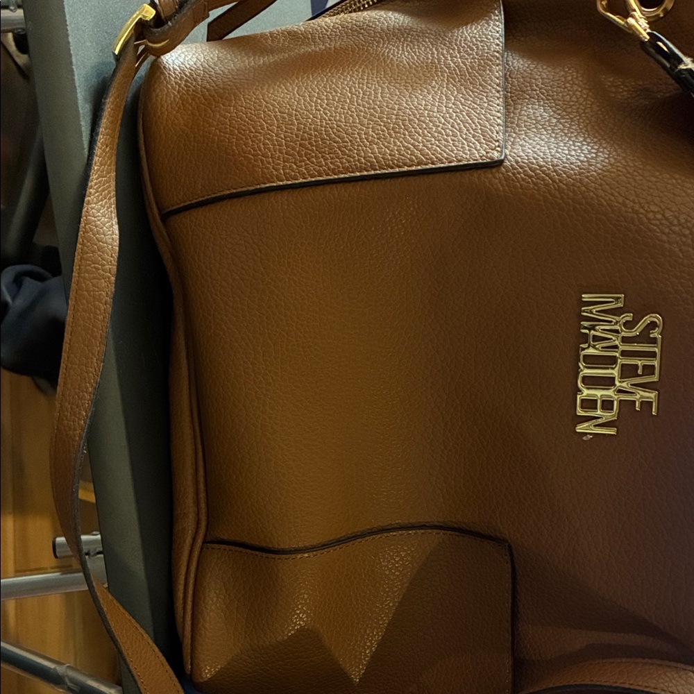 Steve Madden Tan Leather Crossbody Bag